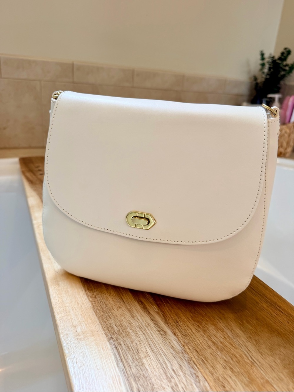 Clare V Turnlock Louis - Cream NWT $435 - Picture 3 of 9